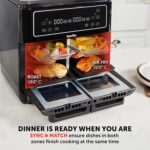 Halo Flexi Air Fryer & Large Mesh Tray | Digital Dual Air Fryer Oven | 11L: Serves 10+ | FryBakeGrillRoast & Reheat | 2400 W | Save £65 a Year on Energy Bills* | Black… - Image 5
