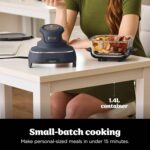 Portable Air Fryer, 3.8L, 4-in-1: Air Fry, Roast, Keep Warm, Recrisp, Space Saving Compact Design, 2x Removable Glass Containers & Lids, 1700W, Cyber Space Blue… - Image 8