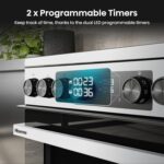 HDUKC60W 60cm Electric Cooker with Ceramic Hob-White, A Rated Double Oven 50L/80L [Energy Class A] - Image 10