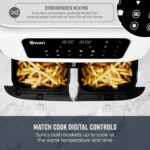 SD10410WHT Nordic Duo 13-in-1 Air Fryer with Dual Non-Stick Baskets, Swan Cyclone Technology, 13 Pre-Set Functions, Match Cook, 8L, 1600W – 1800W, White - Image 4