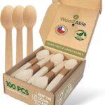 Cutlery Set – 100% Home Compostable – 100 Spoons 6.5″, Bamboo Utensils Alternative, Eco-Friendly, Organic, Sustainable and Carbon…