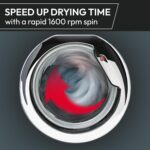H-Wash and Dry 400 Integrated Washer Dryer, 9 Kg Wash plus 6 Kg Dry, Combined Cycle Class D, 1600 RPM, hOn App Connectivity, Steam Care Pro Cycle, White, 60x53x82 cm -… - Image 4