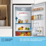 Fridgemaster MC50175A 50cm Freestanding 60/40 Fridge Freezer – 175-litre capacity with Crisper box – Reversible Door – LED Lighting- 4 Star Freezer Rating – White – E Rated - Image 8