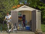Keter Factor 8 x 6 ft Outdoor Storage Shed, Beige/Brown - Image 8