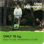 40V Cordless Lawnmower for Lawns up to 400m², 35cm Cutting Width, 40L Bag PLUS Two 40V 2Ah Batteries & One Charger, 3 Year Guarantee-G40LM35K2X, Green - Image 5
