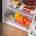 Under Counter Fridge 50cm Wide Freestanding White 114 Litre Removeable Glass Shelves & Drawer, Adjustable Feet & Reversible Door A85UCLF504E1W (New 2025 Model, White) - Image 9