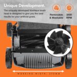 VonHaus Artificial Grass Brush 1800W – Electric Corded Lawn Sweeper Cleaner Machine for Fake Turf – 45L Collection Bag, 10m Cable, 5 Adjustable Heights, 370mm Working Width,… - Image 6