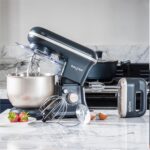 Salter Marino Baking Stand Mixer – 6 Speed Kitchen Mixer With Pulse, 5L Stainless Steel Mixing Bowl, Removable Splash Guard, Whisk, Dough and Beater Attachment, 1200W, Blue/Grey - Image 5