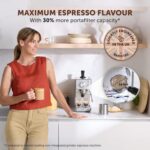 Barista Slimline Espresso Machine | Integrated Milk Frother | Compact Coffee Maker for CappuccinosLattes & More | 15 Bar Pump | Silver [VCF185] - Image 2
