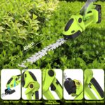 Pole Hedge Trimmer & Chainsaw Set, 2 * 4.0Ah Battery Rechargeable 7.05Ft Extension Pole 550W Pure Copper Motor 0-135° Adjust Angle Long Reach Trimmer Pruning Branch for… - Image 4