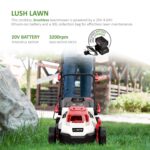 Cordless Lawnmower 20V – Brushless Motor Lawn Mower with 4.0Ah Battery & Charger – 33cm Width, 5 Heights, Mini Lawn Mower for Small Garden – Battery Operated Lawnmower -… - Image 2