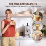 Barista Slimline Espresso Machine | Integrated Milk Frother | Compact Coffee Maker for CappuccinosLattes & More | 15 Bar Pump | Silver [VCF185] - Image 5
