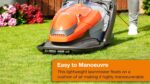 Plus 360V Hover Collect Lawn Mower – 1800W Motor, 36cm Cutting Width, 26 Litre Grass Box, Folds Flat, 10m Cable Length, Orange and Grey - Image 4