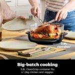 Portable Air Fryer, 3.8L, 4-in-1: Air Fry, Roast, Keep Warm, Recrisp, Space Saving Compact Design, 2x Removable Glass Containers & Lids, 1700W, Cyber Space Blue… - Image 7