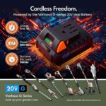 Pole Hedge Trimmer Cordless – Long Reach Telescopic Extendable Cutter for Hedges, Bushes, Branches, Shrubs – 2x 20V Batteries, Charger, Harness, 135° Adjustable Head,… - Image 5