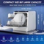 Mini Table Top Dishwasher – Upgraded 6 Programs Portable Countertop Dishwasher No Plumbing with 2 Water Supply Modes for Kitchen Apartment Outdoor – with Baby Care Mode - Image 2