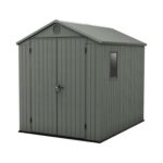 6x8ft Outdoor Resin Garden Shed – Brown Evotech+ Wood-Look | Waterproof Resin Storage for Tools & Bikes | Double Doors | Lockable | 15 Yr Warranty | Zero Maintenance - Image 8