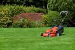 380R Electric Rotary Lawn Mower – 38 cm Cutting Width, 45 Litre Grass Box, Close Edge Cutting, Rear Roller, Central Height Adjust, Space Saving Storage Features - Image 3