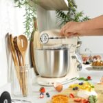 Salter Retro Cream Stand Mixer – 5L Electric Food Kitchen Mixer, Stainless Steel Removable Mixing Bowl, Accessories Included, Dough Hook, Wire Whisk, Beater, 8 Speed Settings &… - Image 5