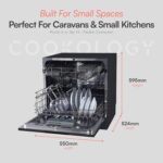 CTTD8SL-b Mini Counter Top Dishwasher in Silver – 8 Place Setting Capacity – Table Top – Compact Design – 7 Wash Cycles – ECO Friendly Mode - Image 4