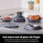 Portable Air Fryer, 3.8L, 4-in-1: Air Fry, Roast, Keep Warm, Recrisp, Space Saving Compact Design, 2x Removable Glass Containers & Lids, 1700W, Cyber Space Blue… - Image 3