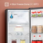 RR220D4BBE 52cm Freestanding Retro Fridge – 165-litre capacity with 4 star Ice box – Auto Defrost – Wine Rack – Black- E Rated, H128 x W51.9 x D51.3 - Image 3