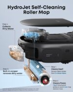New 2026 Robot Vacuum Cleaner With Mop,C28 Omni,HydroJet Self-Cleaning Roller Mop,Upgraded from X10 Pro,15,000Pa Suction,All-in-1 Station,Tangle-Free,Auto Mop… - Image 3