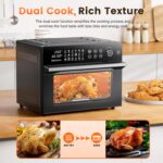 30L Air Fryer Oven, 18 in 1 Presets Dual-Cook Function Air Fryer, 360°Hot Air Circulation Technology/Digital Knob/LED Touch Panel/Timer & Temperature Control, Oil-Less Cooking,… - Image 5