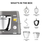 Titanium Chef Patissier XL Stand Mixer for Baking- Powerful Food Mixer, With K-Beater, Dough Hook, Whisk, and 2 Bowls 5L and 7L, KWL90.004SI, 1400W, Silver - Image 7