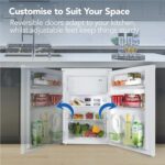 IG155W Freestanding Under Counter Fridge With 2 Adjustable Shelves, 1 Salad Drawer, 3 Door Shelves, Reversible Door, 97 Litre Capacity Fridge, 16 Litre Ice Box, 55 cm… - Image 8