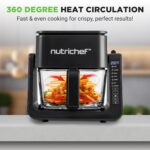 Air Fryer and Grill, 4 Litre Airfryer, 7 in 1, Preset Cook Modes, Transparent Fry Bowl, Cook Shrimp, Steak, Fries, 4L Glass Air Fryer and 1.2L Grill, Black - Image 6