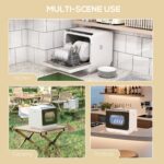 Table Top Dishwasher, Mini Countertop Dishwasher No Plumbing with Built-in 6L Water Tank, 6 Programs, Touch Control, LED Display, 4 Place Settings, Dual Water Supply and… - Image 9