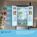 Door Fridge Freezer 485L, Total No Frost, Silver, 69.4D x 70.4W x 200H cm, E Rated - Image 10