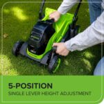 24V Cordless Lawnmower with Brushless Motor for Smaller Lawns up to 140m², 33cm Cutting Width, 30L Bag, Lawnmower with 24V 4Ah Battery & Charger, 3 Year… - Image 5