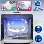 Table Top Dishwasher DW5 BK 950W Compact Tabletop Dish Washer Mini 5L Dishwashers with 8 Wash Cycles Electric Countertop Cleaner for Quick Eco Cleaning Plates Glass… - Image 6