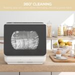Table Top Dishwasher, Mini Countertop Dishwasher No Plumbing with Built-in 6L Water Tank, 6 Programs, Touch Control, LED Display, 4 Place Settings, Dual Water Supply and… - Image 6