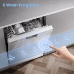 with 13 Place Settings, New Upgraded Full Size Dishwasher 60cm Width, CDWPF1301PWD-UK, Auto Door Open Drying, Quick Wash, Hygiene Wash, Delay… - Image 6
