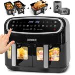 XXL Air Fryer AF34 BK 10L Digital Family Size Air Fryers Oil Free Triple Drawers 10in1 Dual Zone Extra Large AirFryer for Family Cooking with Dishwasher Safe Non-Stick… - Image 9