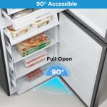 Midea MDRB379FGD02 273L 60/40 Freestanding Fridge Freezer, 173L Fridge, 100L Freezer, Frost Free, Fast Cool & Fast Freeze Mode, 54.7W x 63.2D x 180H cm, Stainless Steel - Image 6