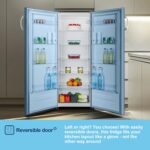 Freestanding Upright Larder Fridge, Reversible Door, 242 Litre, 55cm Width, White, E Rated - Image 10