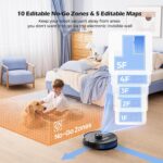 Lubluelu Robot Vacuum Cleaner with Mop, Upgraded 5500Pa Robotic Vacuums with Lidar Navigation, 5 Maps, Smart NO-GO Zones, WiFi/App/Alexa, 3 in 1 Robotic Vacuum for Pet Hair,… - Image 6