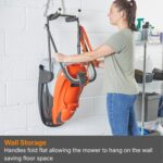 EasiGlide 330 V Hover Collect Lawn Mower – 1700 W Motor, 33 cm Cutting Width, 20 Litre Grass Box, Folds Flat, 10 m Cable Length, Orange and Grey - Image 3