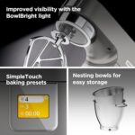 Titanium Chef Patissier XL Stand Mixer for Baking- Powerful Food Mixer, With K-Beater, Dough Hook, Whisk, and 2 Bowls 5L and 7L, KWL90.004SI, 1400W, Silver - Image 4