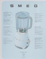 BLF01WHUK Retro 50’s Style Jug Blender with Stainless Steel Blades - Image 3