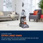Rapid Power Revive Carpet Cleaner Machine, Rug, Upholstery, Car, Stair Upright Shampooer Washer, Handheld Spot Cleaning Wash Tool, Solution, 1200W, Grey/Orange, CWGRV011 - Image 3
