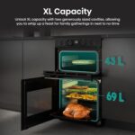 HDCEC5C10B Freestanding Ceramic Electric Cooker with Double Oven 69/43 Litres – Black, A Rated Double Oven [Energy Class A] - Image 6