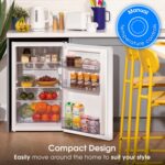 Under Counter Fridge 50cm Wide Freestanding White 114 Litre Removeable Glass Shelves & Drawer, Adjustable Feet & Reversible Door A85UCLF504E1W (New 2025 Model, White) - Image 7