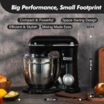 Kitchen in the box Stand Mixer, 6L Electric Food Mixer with 10 Speeds, 1300W Kitchen Appliance for Home Baking, Colorful Design Baking Tool for Bread Dough Cake with Dough Hook,… - Image 5
