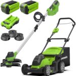 40V Cordless Lawnmower for Lawns up to 500m², 41cm Cutting Width, 50L Bag, Two of 40V 2Ah Batteries & One Charger, 3 Year Guarantee-G40LM41K2X, Green, Black, Grey - Image 9