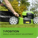 48V (2x24V) Self Propelled Cordless Lawnmower for Large Lawns up to 480m2, 46cm Cutting Width, 55LBag PLUS Two 4Ah Batteries and Twin Charger, 3 Year Guarantee… - Image 8